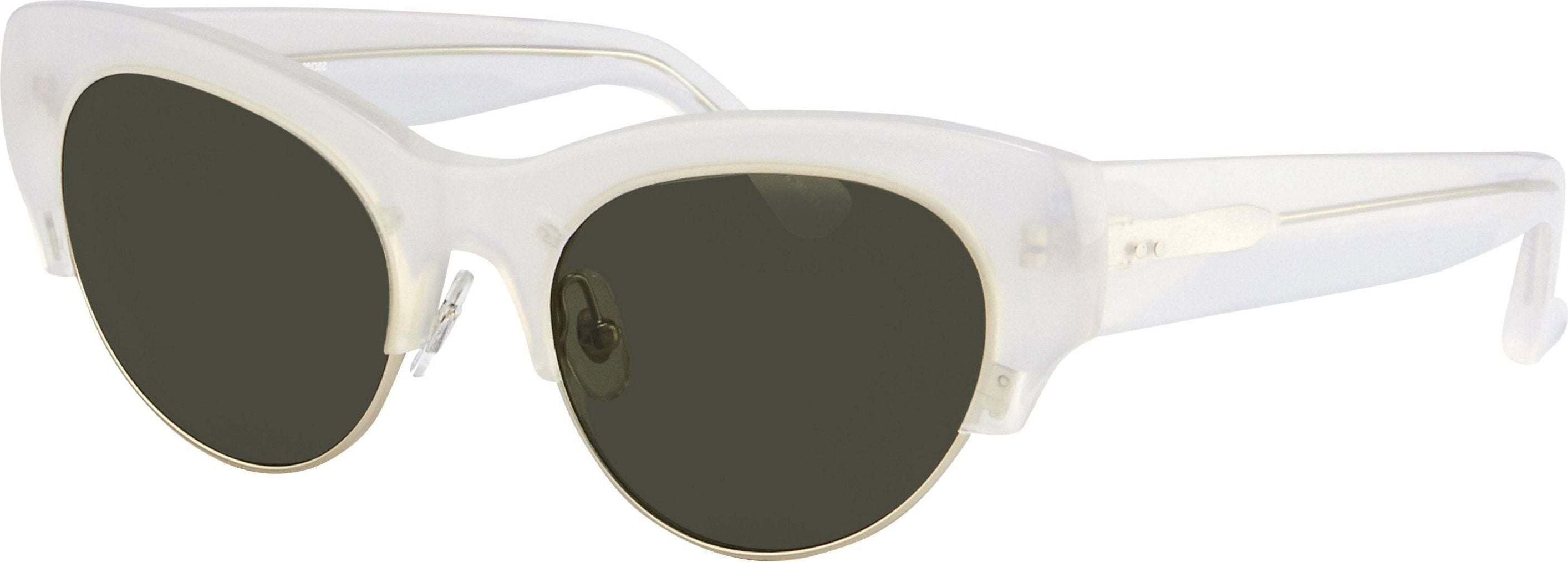 Color_DVN100C8SUN - Dries Van Note Cat Eye Sunglasses in White