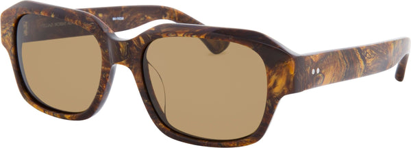 Color_DVN124C5SUN - Dries Van Noten Rectangular Sunglasses in Brown