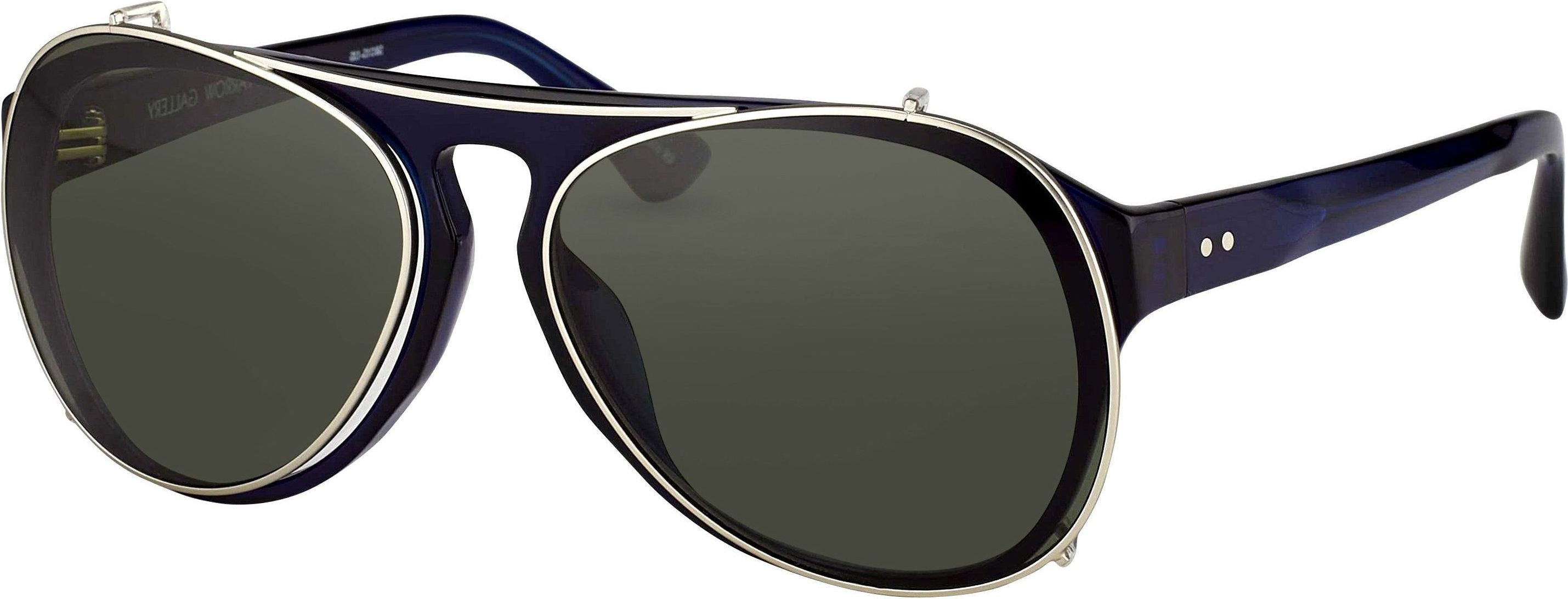 Color_DVN79C5SUN - Dries Van Noten Aviator Sunglasses in Blue