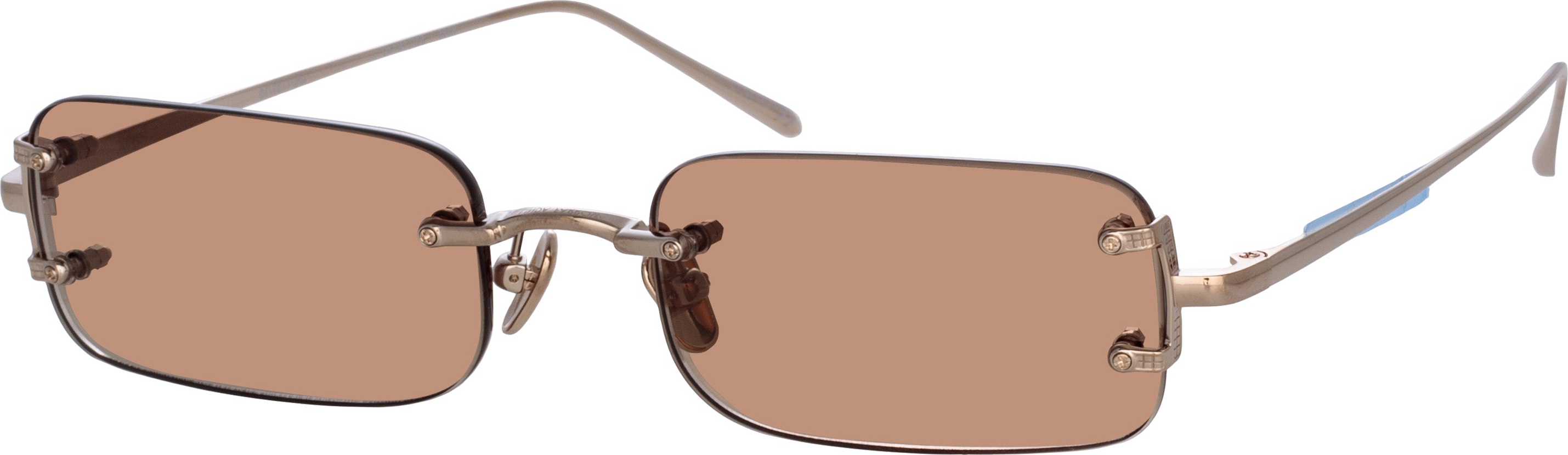 Color_LFL1131C10SUN - Taylor Rectangular Sunglasses in Light Gold and Sand