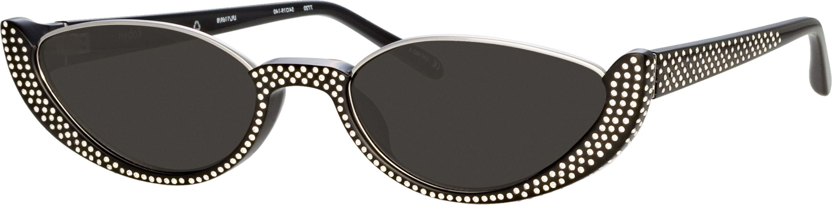Color_LFL1169C8SUN - Robyn Cat Eye Sunglasses in Black and Crystal