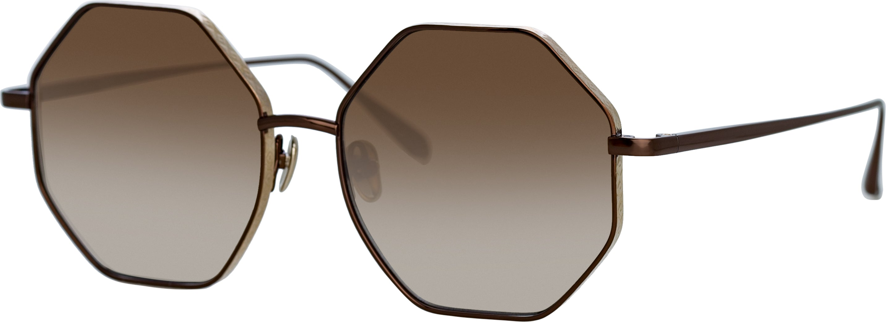 Color_LFL1253C8SUN - Lianas Hexagon Sunglasses in Metallic Brown