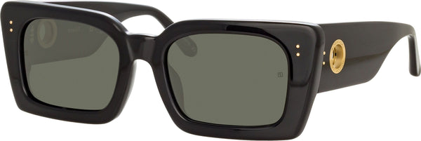 Color_LFL1297C1SUN - Nieve Rectangular Sunglasses in Black