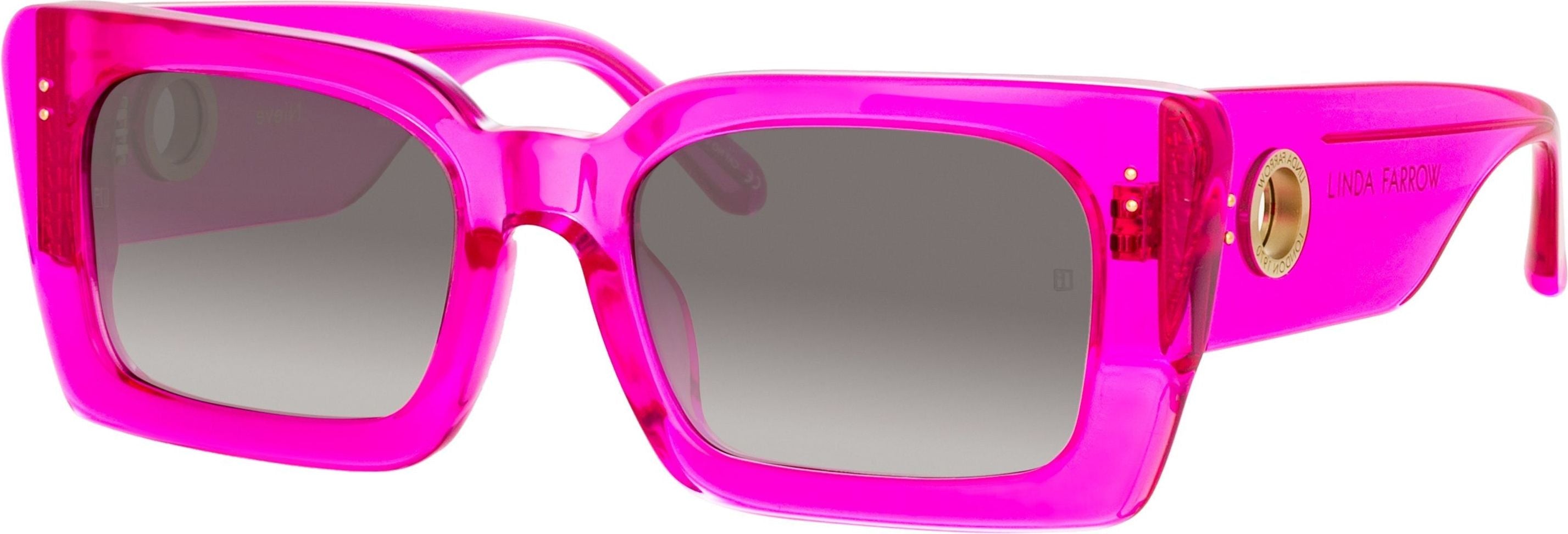 Blake Angular Sunglasses in Pink by LINDA FARROW – LINDA FARROW
