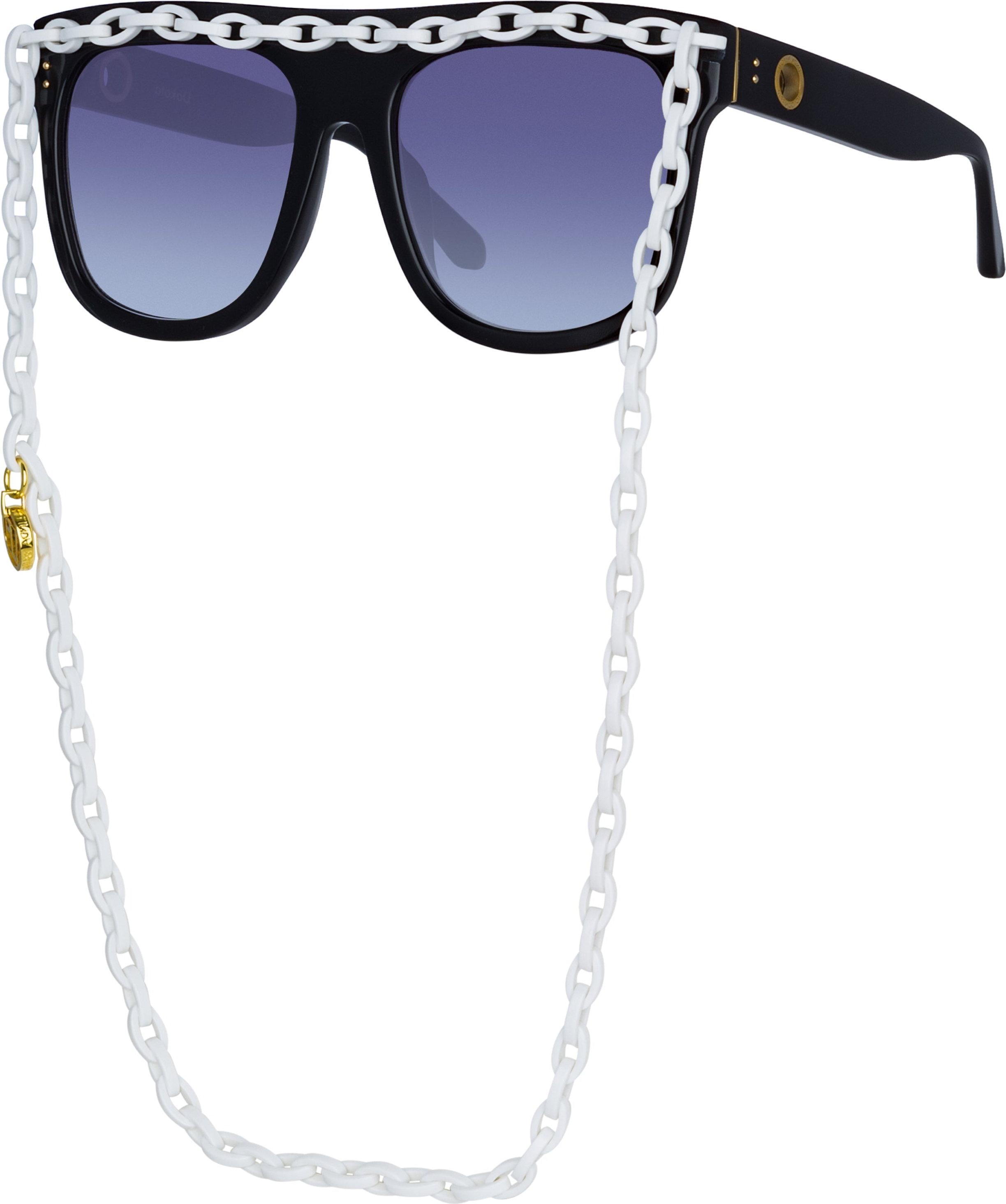 Color_LFL1304C2SUN - Dakota Flat Top Sunglasses in Black and Grey