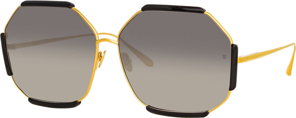Color_LFL1308C1SUN - Margot Hexagon Sunglasses in Black
