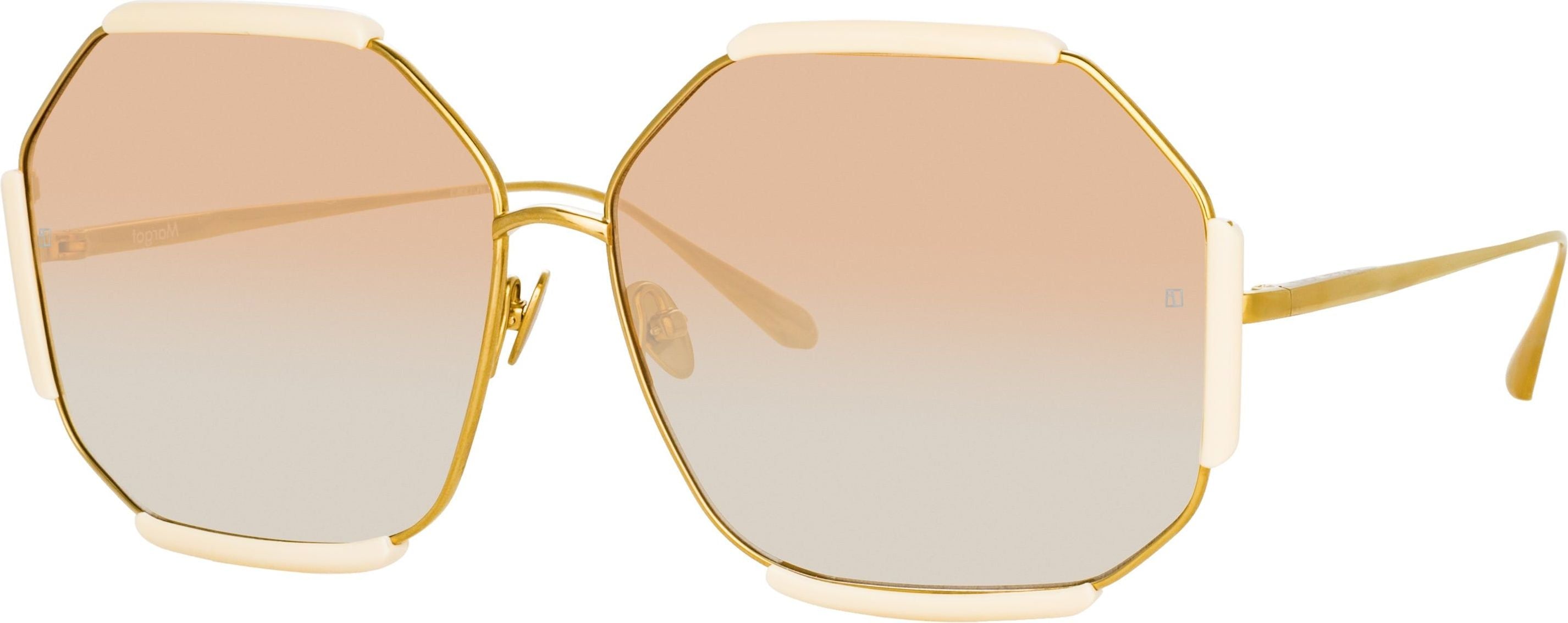 Color_LFL1308C3SUN - Margot Hexagon Sunglasses in Cream