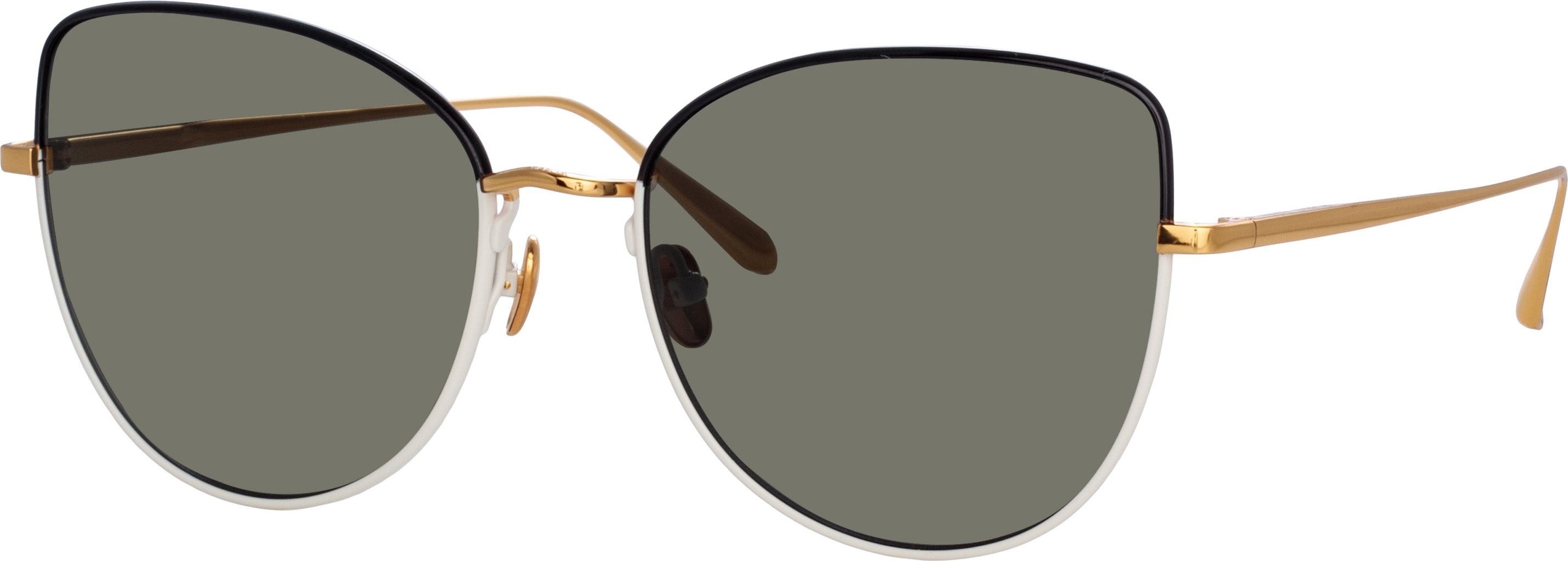 Color_LFL1336C7SUN - Eloise Cat Eye Sunglasses in Black and Yellow Gold