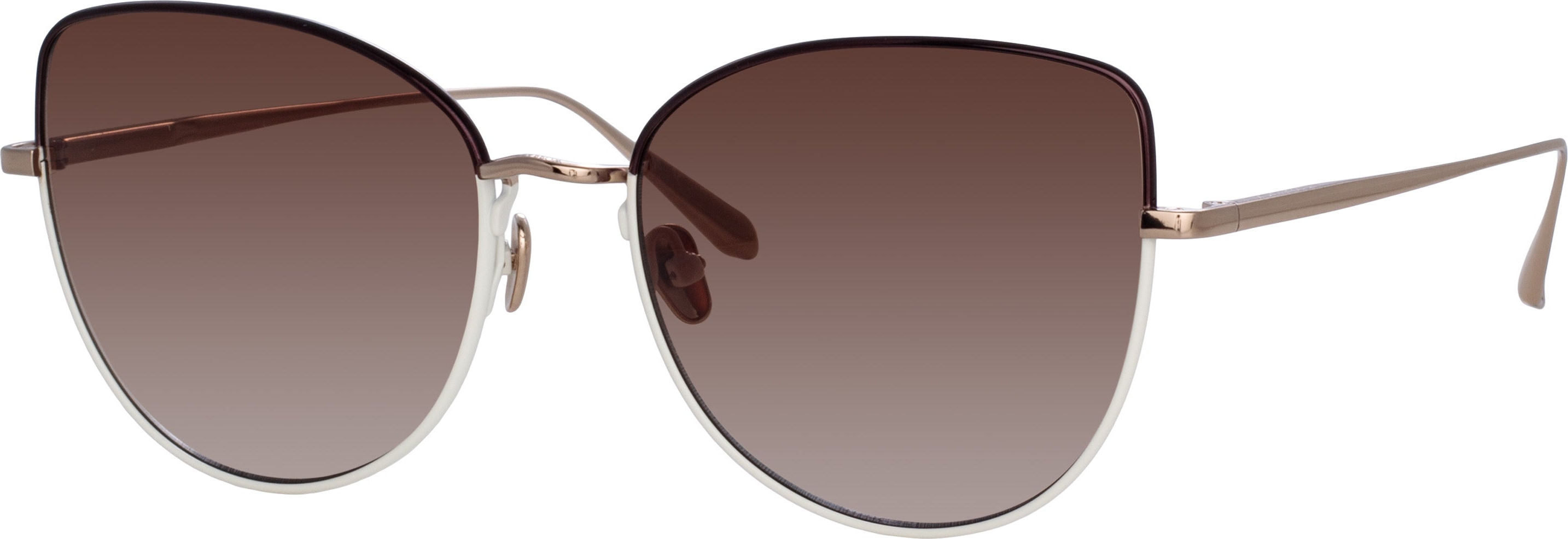 Color_LFL1336C8SUN - Eloise Cat Eye Sunglasses in Mocha and Light Gold