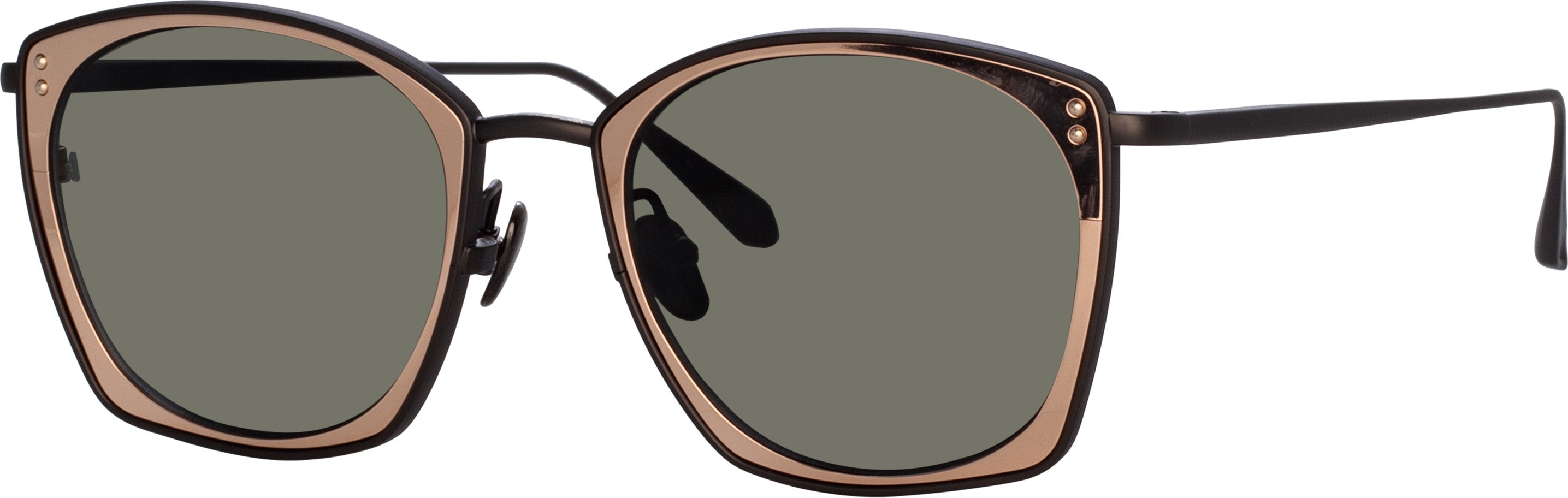 Color_LFL1338C7SUN - Milo Square Sunglasses in Nickel and Rose Gold