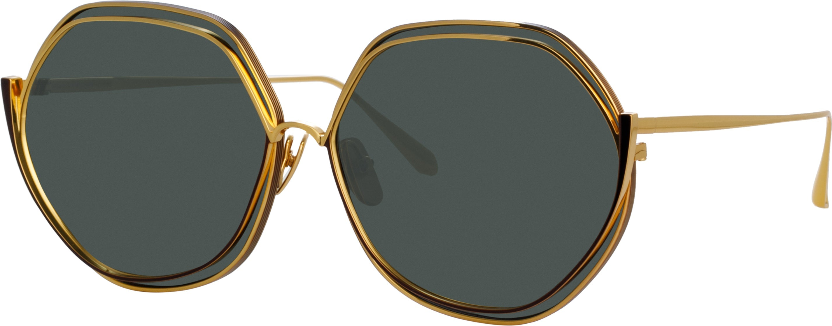 Color_LFL1355C3SUN - Aspen Hexagon Sunglasses in Yellow Gold