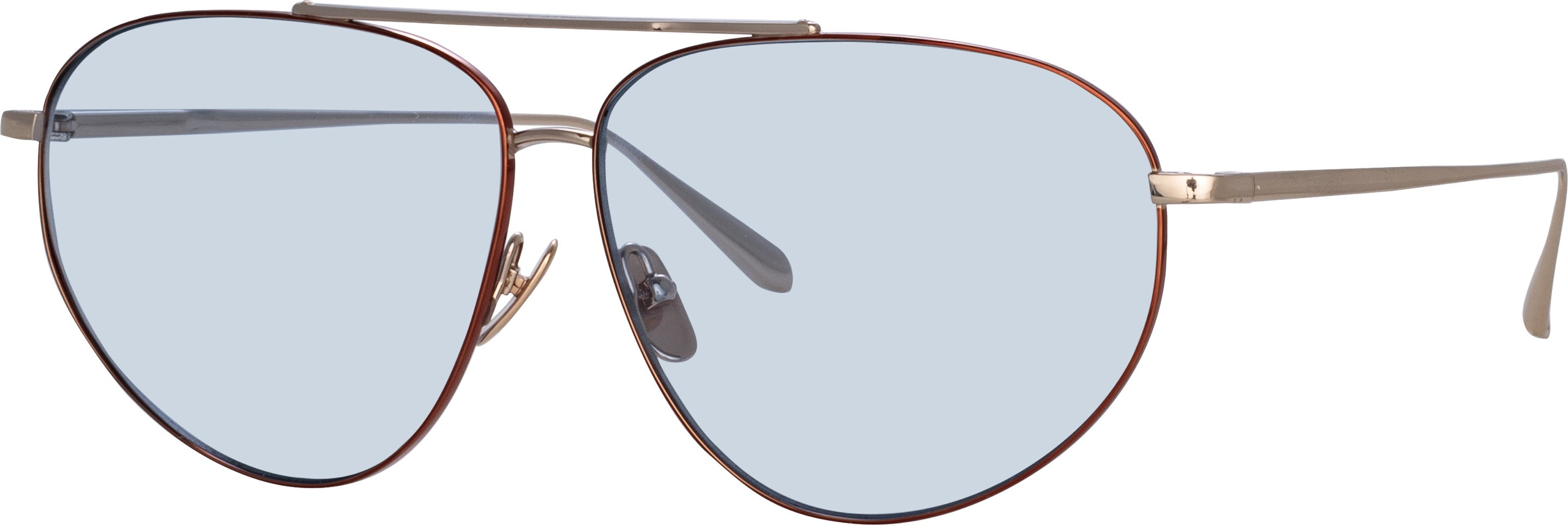 Color_LFL1391C3SUN - Gabriel Oversized Sunglasses in Light Gold and Blue