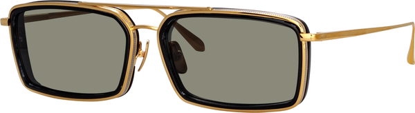 Color_LFL1392C1SUN - Cassia Rectangular Sunglasses in Yellow Gold