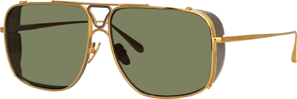 Color_LFL1393C1SUN - Enzo Aviator Sunglasses in Yellow Gold