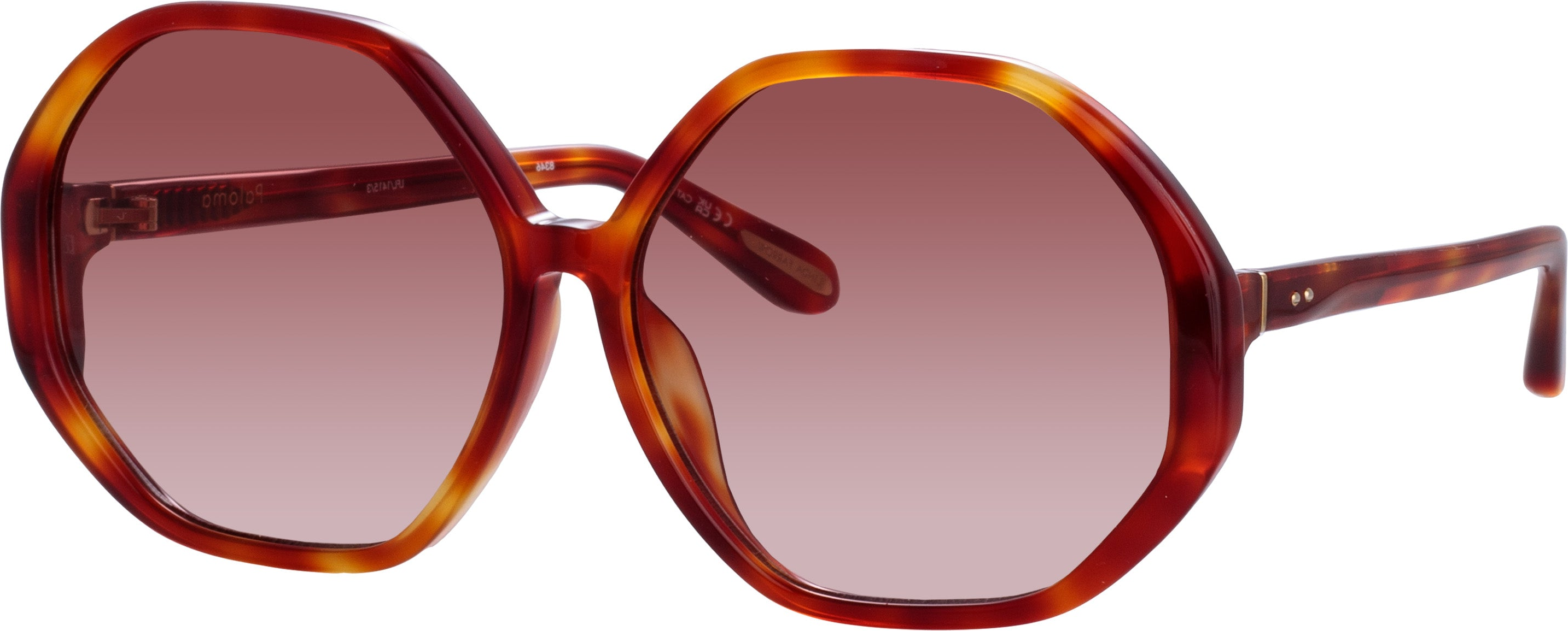 Color_LFL1415C3SUN - Paloma Hexagon Sunglasses in Amber