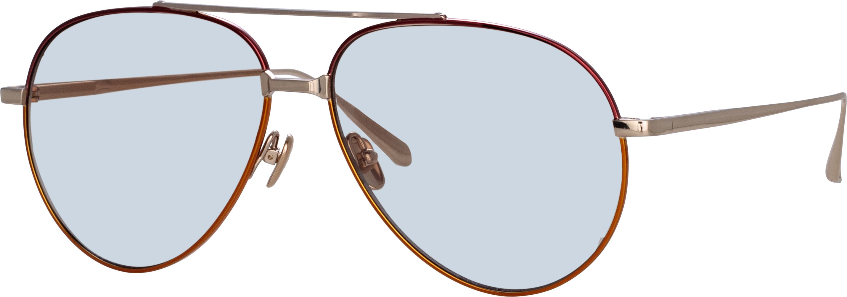 Color_LFL1421C4SUN - Marcelo Aviator Sunglasses in Light Blue and Red