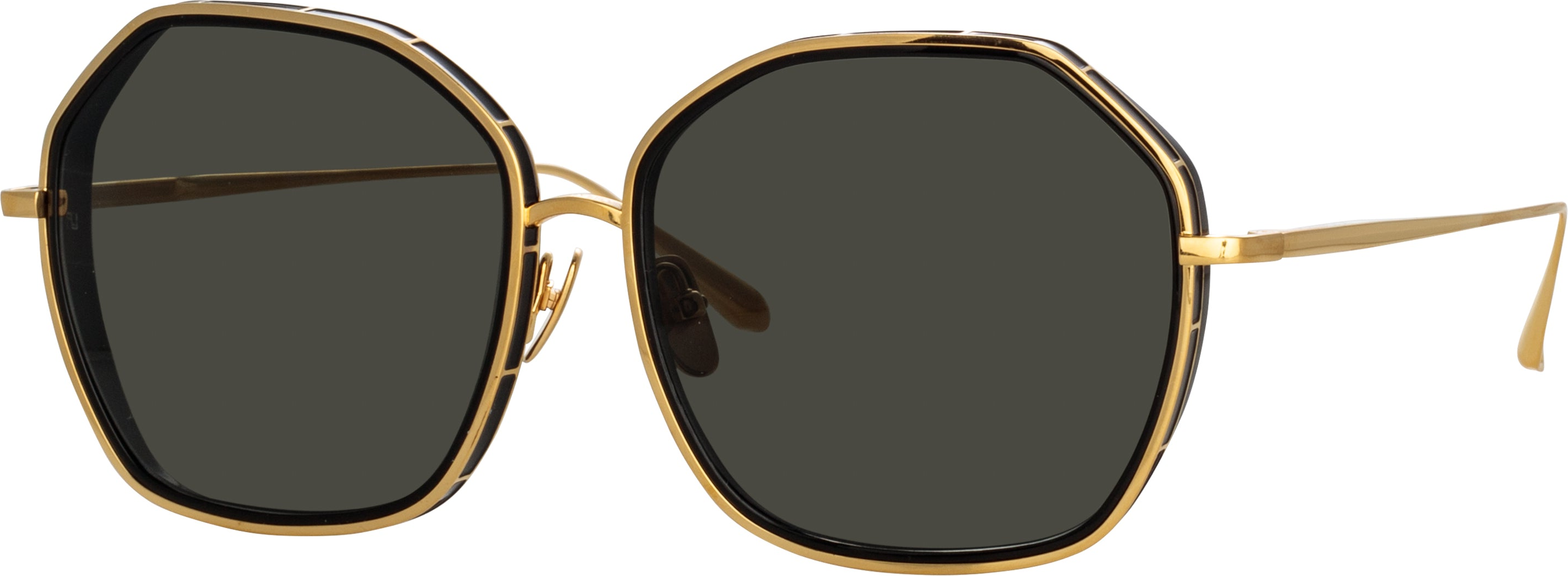 Color_LFL1432C1SUN - Rowe Oversize Sunglasses in Yellow Gold
