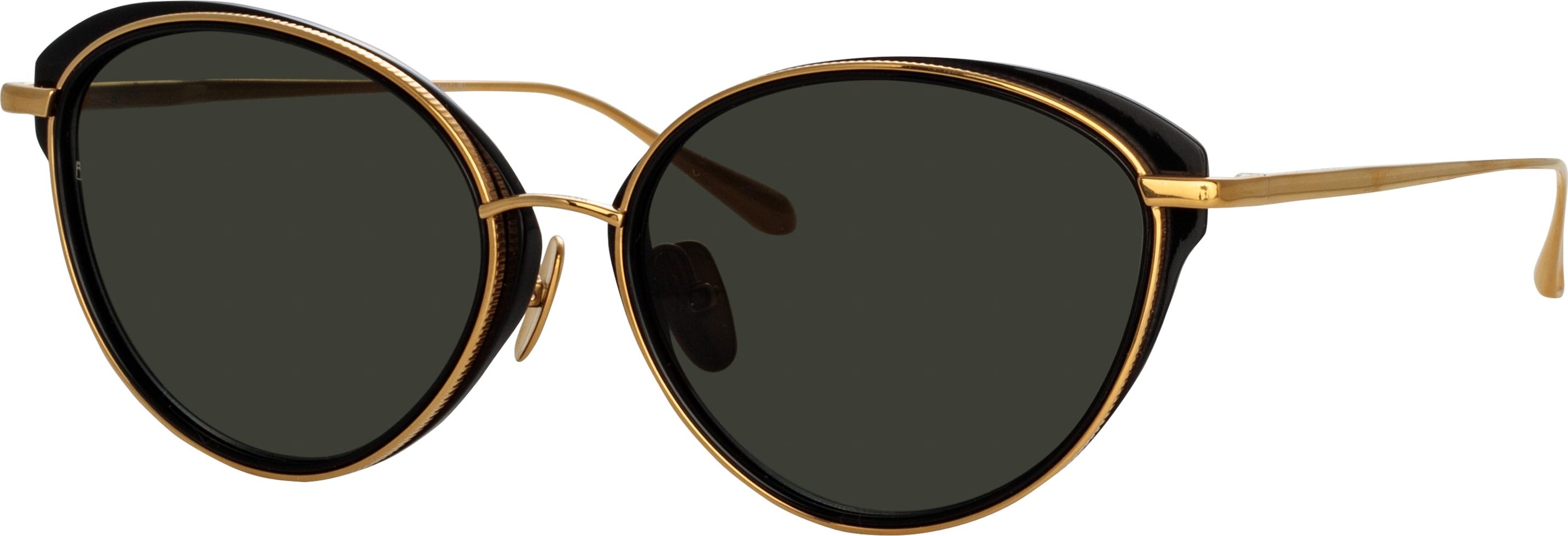 Color_LFL1445C1SUN - Song Cat Eye Sunglasses in Yellow Gold and Black