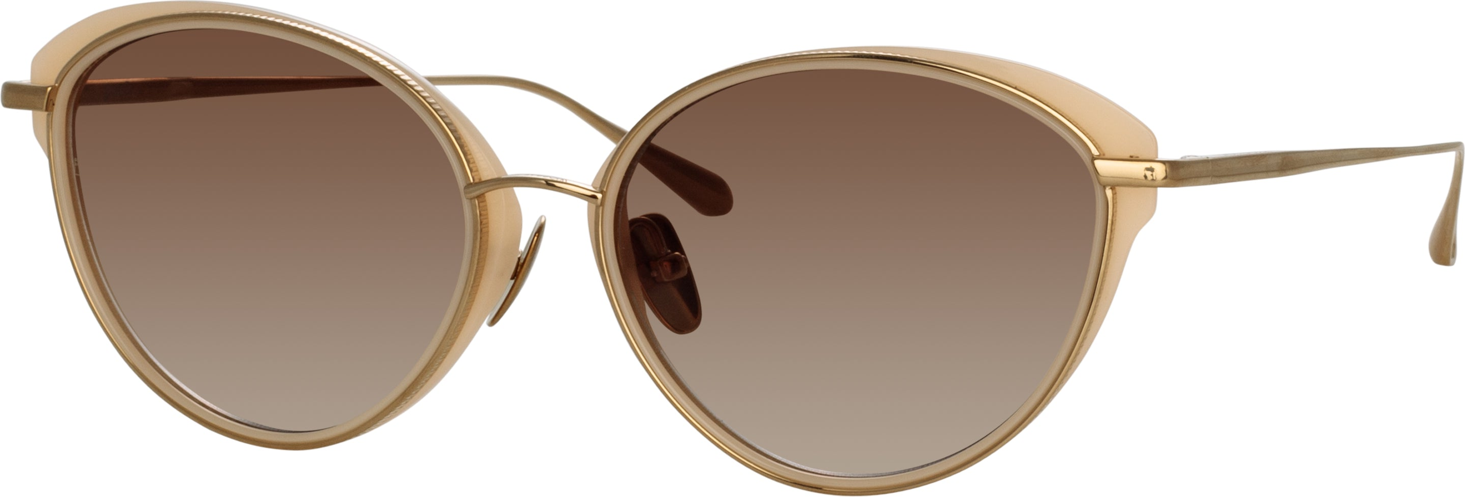 Color_LFL1445C3SUN - Song Cat Eye Sunglasses in Light Gold and Peach