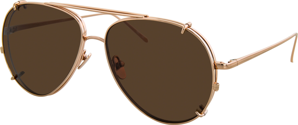 Color_LFL666C6SUN - Linda Farrow 666 C6 Aviator Sunglasses