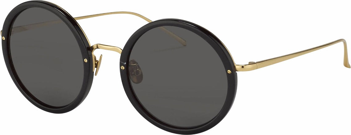 Round Sunglasses in Black Frame (C11)