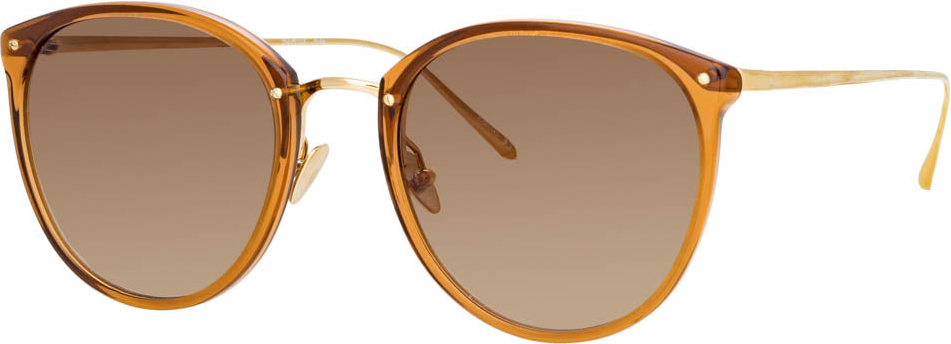 Oval Sunglasses in Brown Frame (C75)