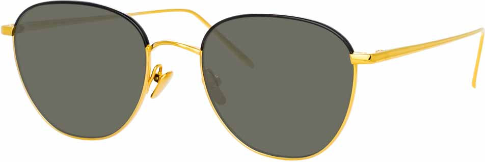 Square Sunglasses in Grey / Yellow Gold Frame (C20)