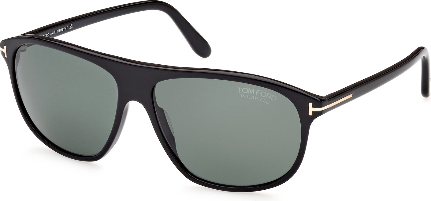 Color_01R - shiny black / green polarized